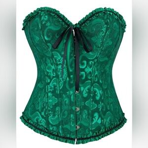 Green Lace Corset Top